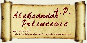 Aleksandar Prlinčević vizit kartica